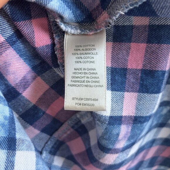 Anthro Cloth & Stone High-Low Plaid Flannel Shirt - XS - Picture 7 of 7